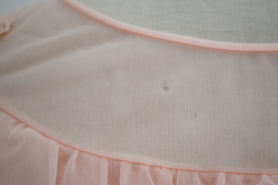 1960s Peach Chiffon Night Gown - image 9