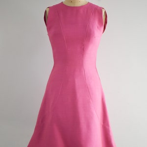 1960s Pauline Trigere Pink Mini Dress image 3