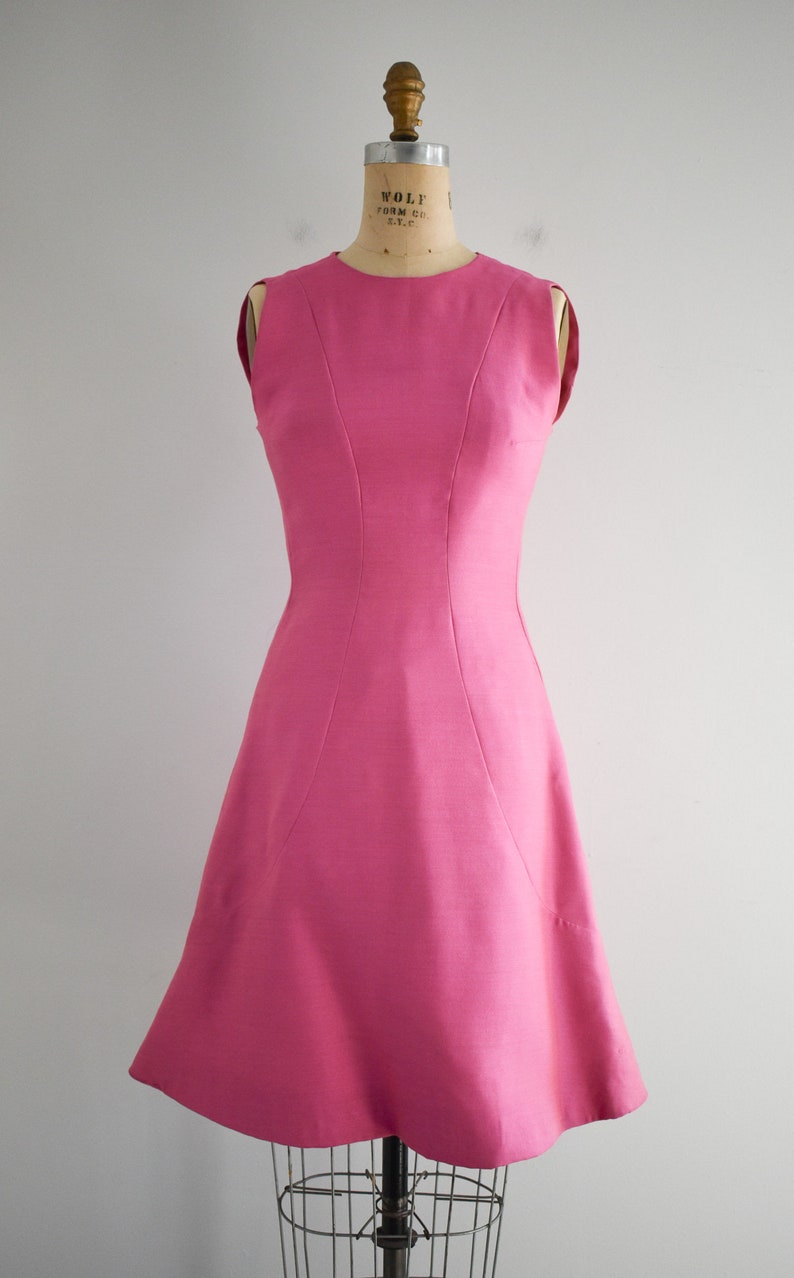 1960s Pauline Trigere Pink Mini Dress image 3