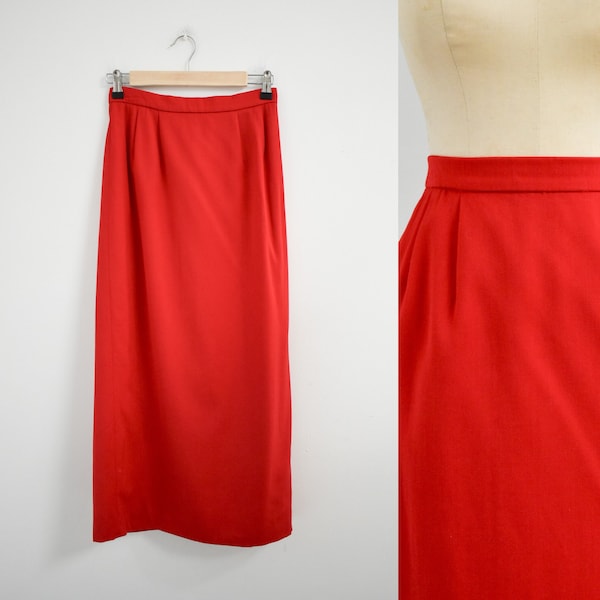 Long Red Skirt - Etsy