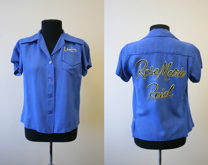 1950s Rose Marie Reid Rayon Uniform/bowling Shirt - Etsy