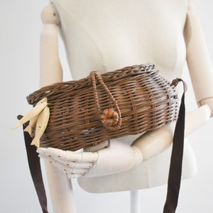 Vintage Creel Novelty Wicker Purse image 1