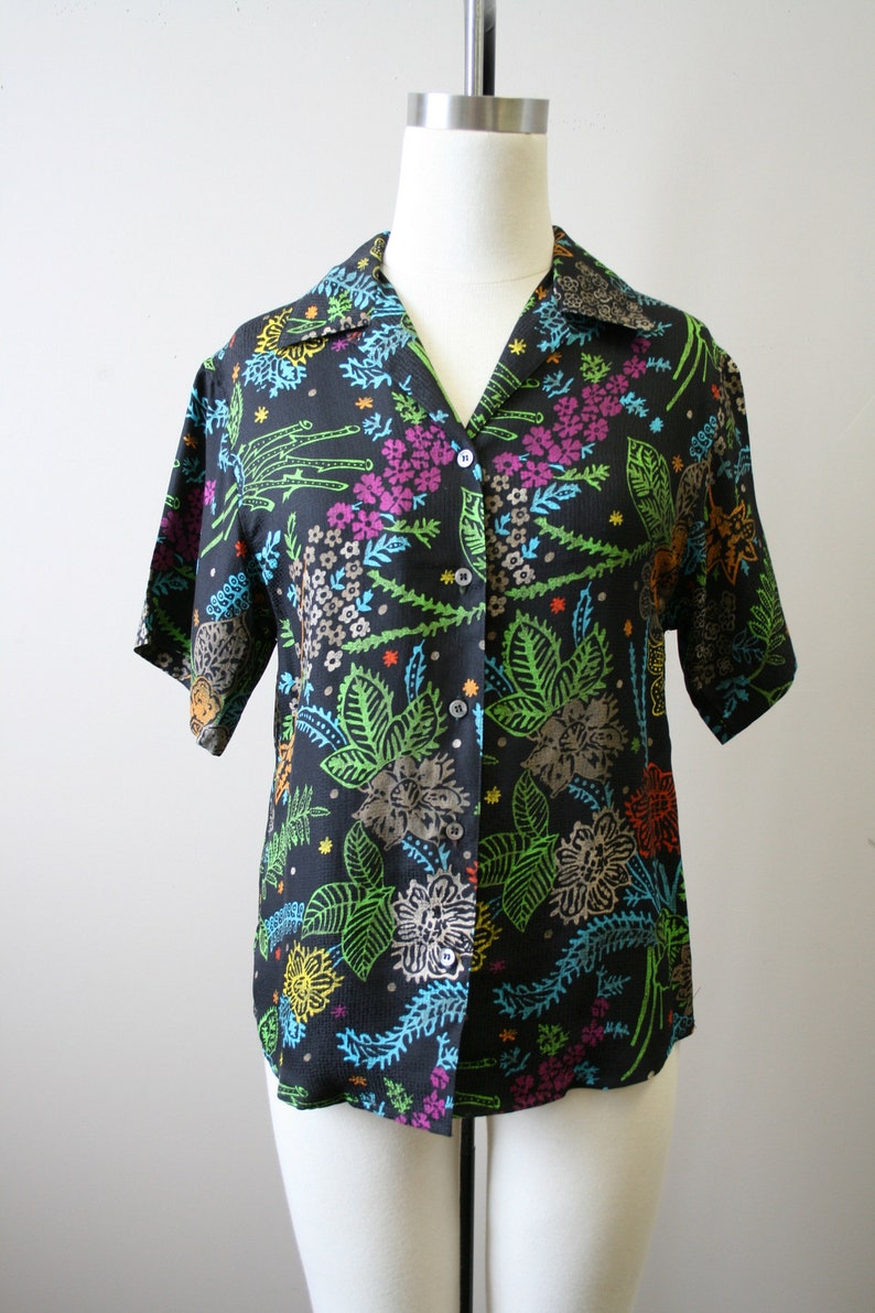 1980s Anne Klein Silk Blouse image 2