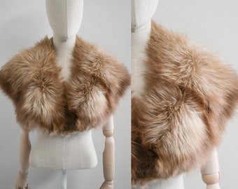 Vintage Mottled Thick Fur Collar