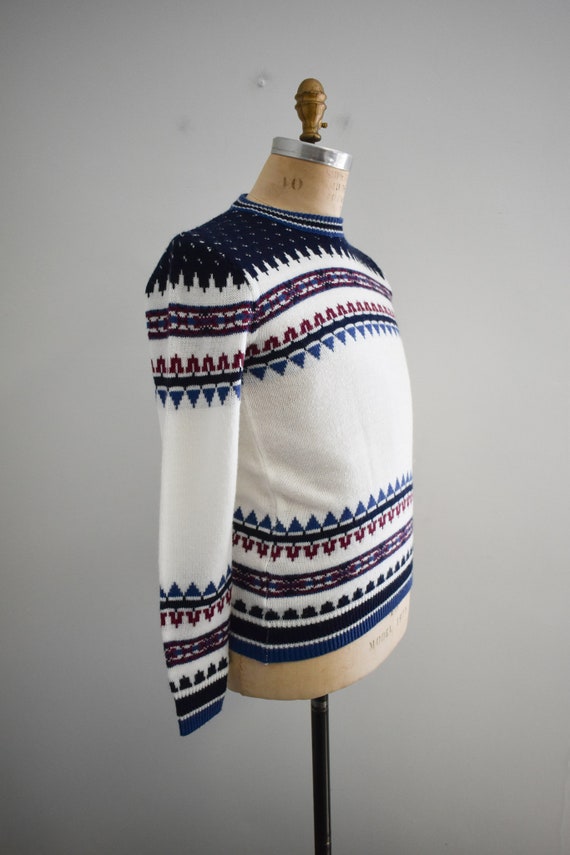 1970s Patterned Pullover Sweater - image 4