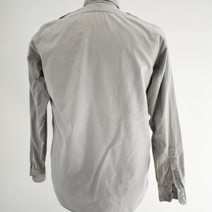 1950s Gray Cotton Police Uniform Shirt image 5