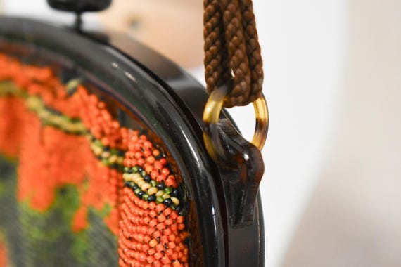 1920s Leaf Beaded Handbag - image 7