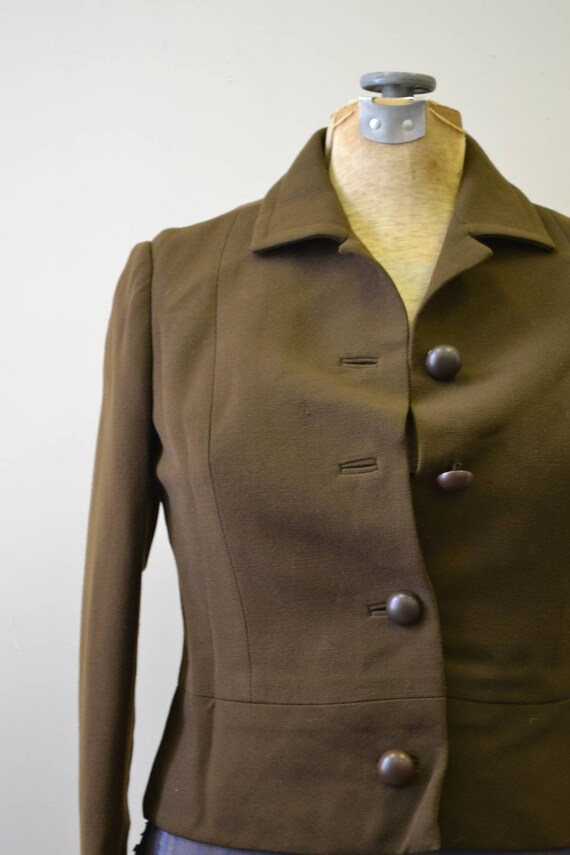 1960s Max Mozes Brown Wool Jacket - image 3