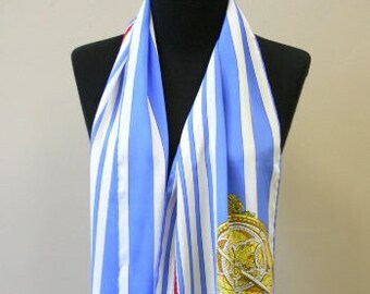 1970s Bill Blass Compass Silk Scarf