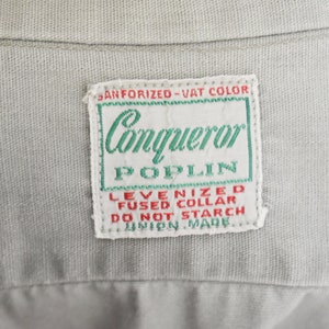 1950s Gray Cotton Police Uniform Shirt image 7