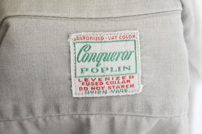 1950s Gray Cotton Police Uniform Shirt image 7