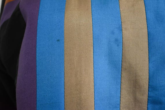 1980s Silk Patchwork Blouse - image 9