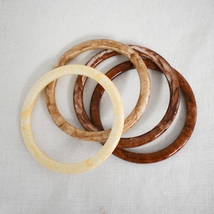 1950s/60s Neutral Four Color Plastic Bangle Set