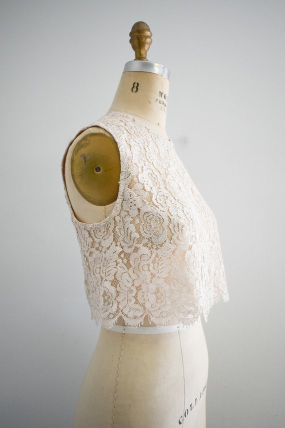 1950s Ecru Lace Blouse - image 4