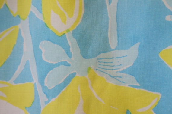 1960s Lilly Pulitzer Blue and Yellow Floral Mini … - image 7