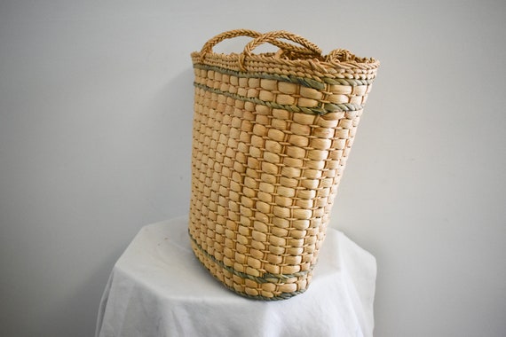 Vintage Straw Tote Bag - image 4