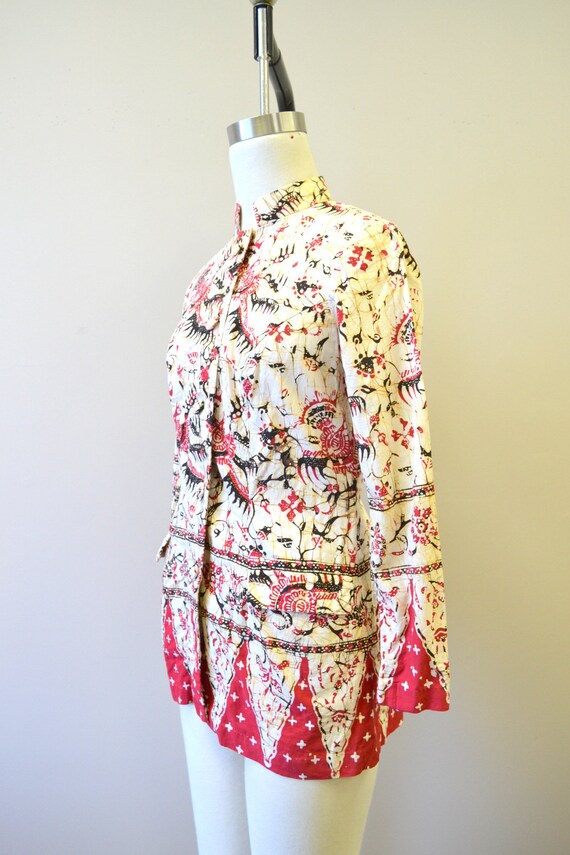 1950s Asian Batik Jacket - image 4