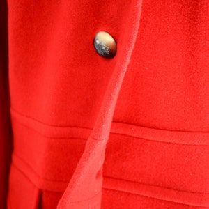 1950s/60s Heavy Red Wool Coat image 6