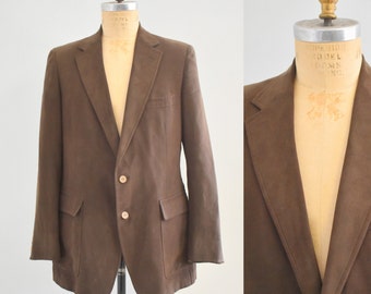 1970s/80s Donald Brooks Feather Suede Suit Coat