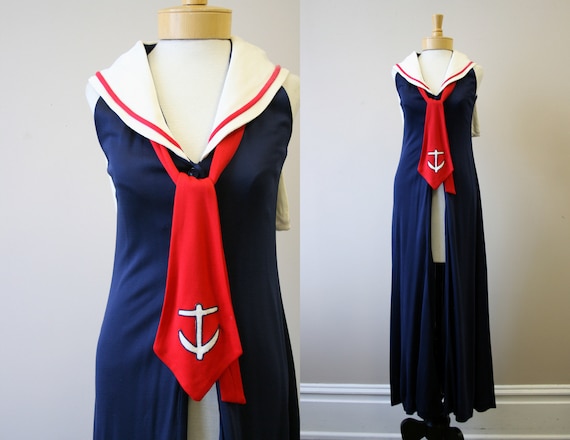 1970s Young Innocent by Arpeja Nautical Duster