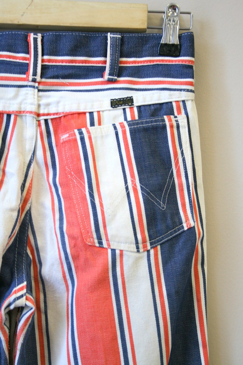 retro striped jeans