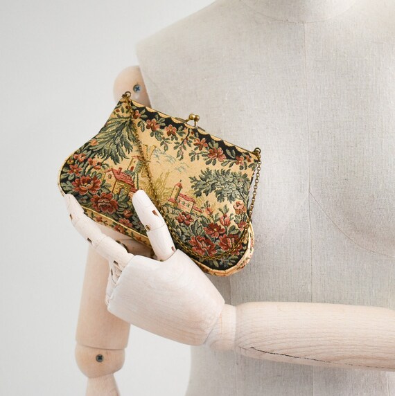 1930s/40s Jolles Windmill Tapesty Handbag