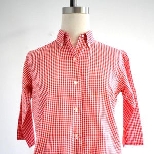 1950s/1960s Glen-Mar Red Gingham Blouse