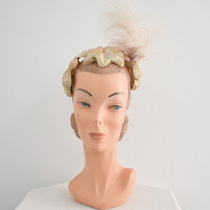 1940s/50s Stella Adam Paillettes and Feather Hat