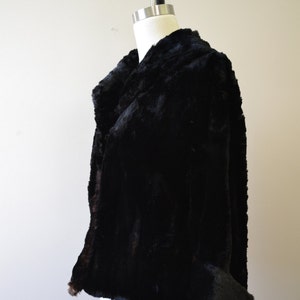 1940s Black Sheared Beaver Short Coat image 2