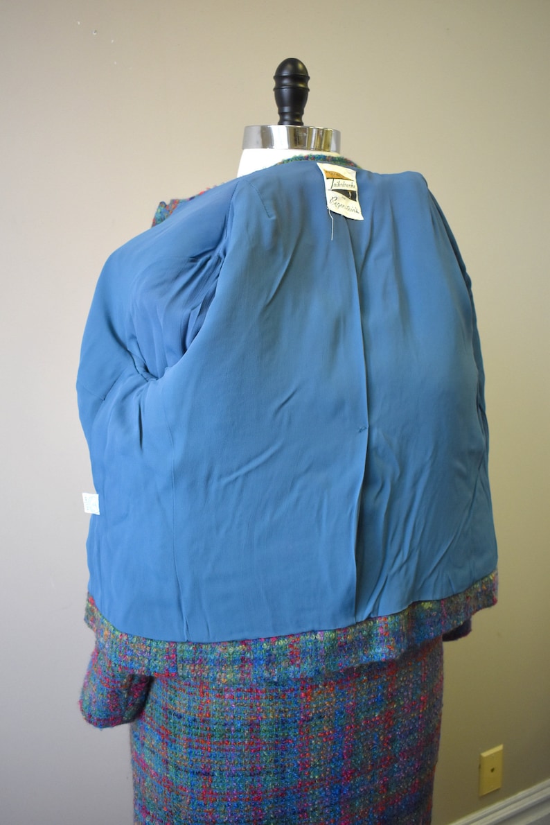 1950s NOS Tailorbrooke Blue Tweed Skirt Suit image 6