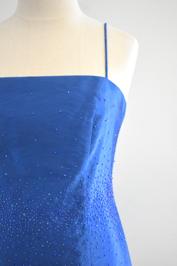 1990s Midnight Blue Midi Dress - image 3