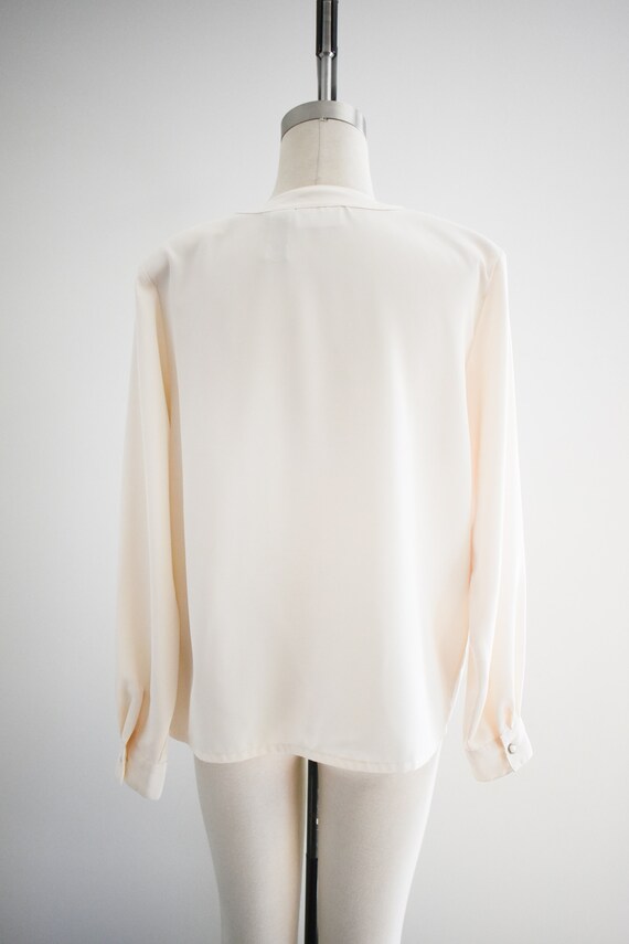 1990s Cream Pleated Blouse - image 5