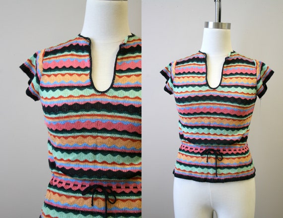 1970s Wavy Stripes Sweater