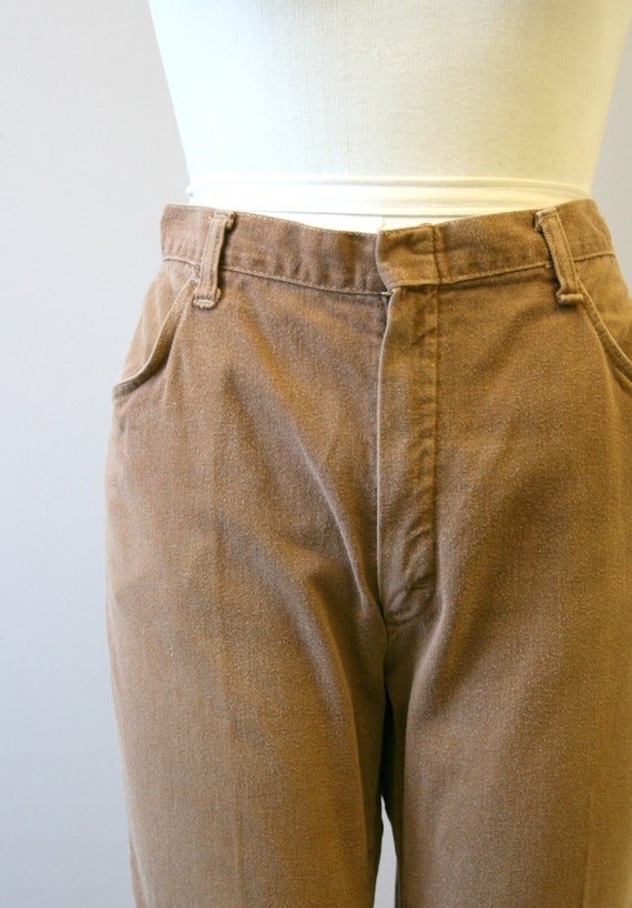 1970s Mr. Leggs Brown Cotton Denim Jeans - image 3