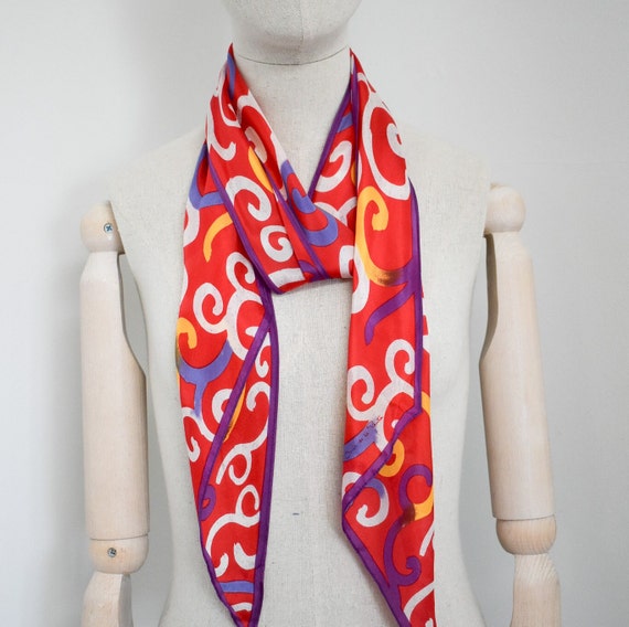 Vintage Oscar de la Renta Silk Long Scarf - image 1