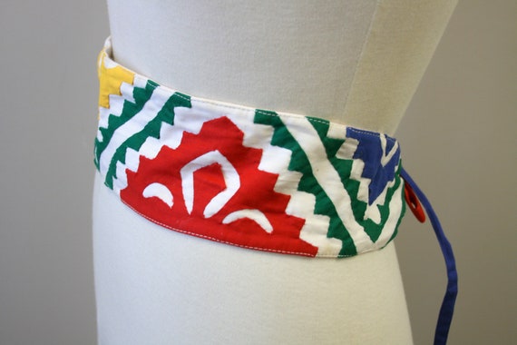 1970s Indian Cotton Patchwork Belt - image 5