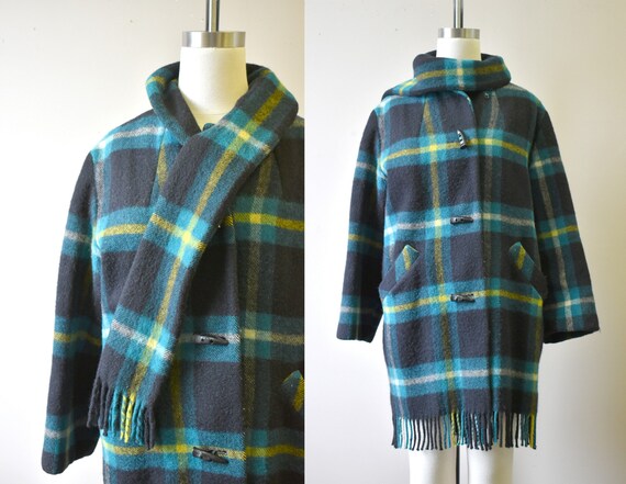 1950s Ayers Sport-Ease Wool Blanket Coat