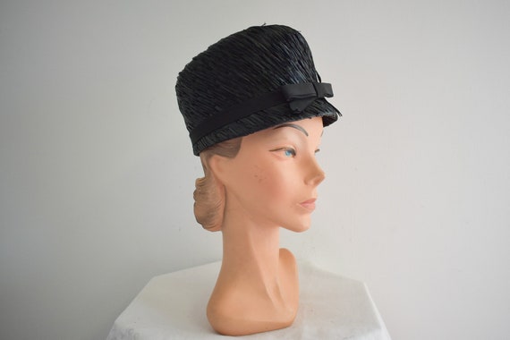 The Nina Raffia Hat In Black