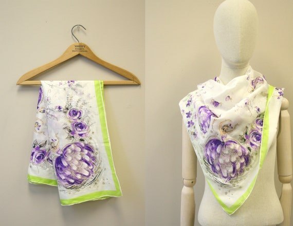 1940s Dancers Silk Blend Scarf - image 1