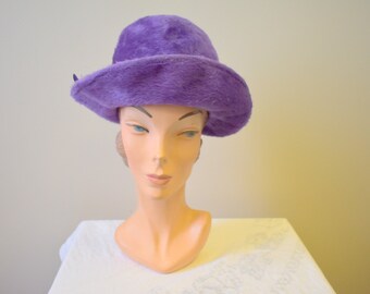 1960s Kutz Purple Fur Felt Hat - Etsy Denmark display picture 1