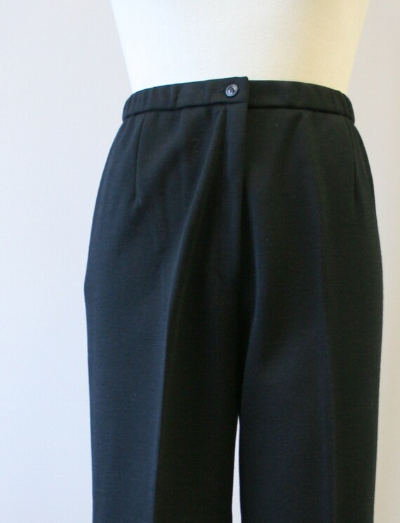 1970s Black Wide Leg Trousers - image 4