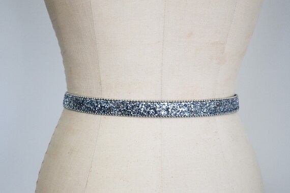 1980s/90s Capezio Silver Glitter Belt - image 4