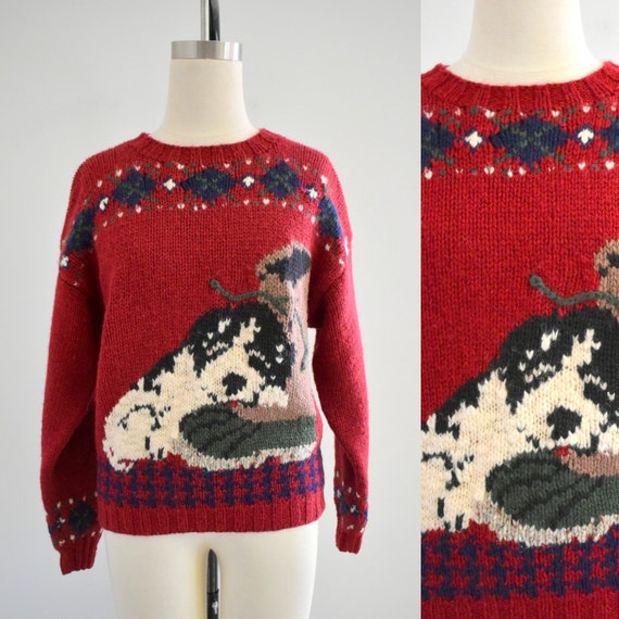 1990s Woolrich Puppies Chunky Wool Sweater