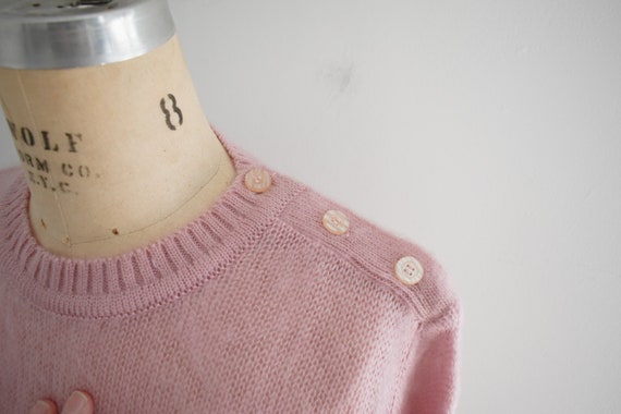 1980s Fuzzy Pink Sweater - image 7