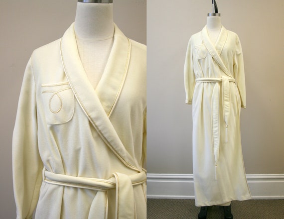 1970s Bill Tice Military Inspired Velour Robe