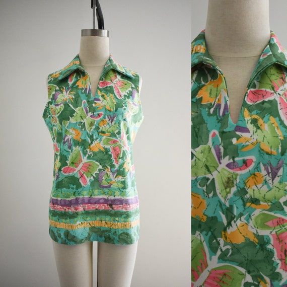 1970s Butterfly Knit Shirt