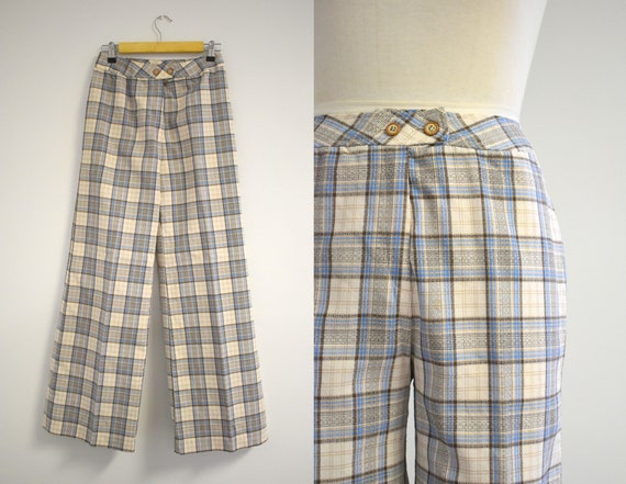 1970s Sears Plaid Wide Leg Pants