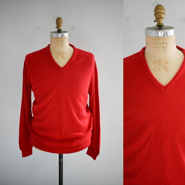 1970s/80s Red Golf Sweater