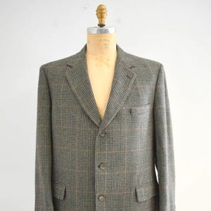1990s Brooks Brothers Wool Glen Plaid Blazer