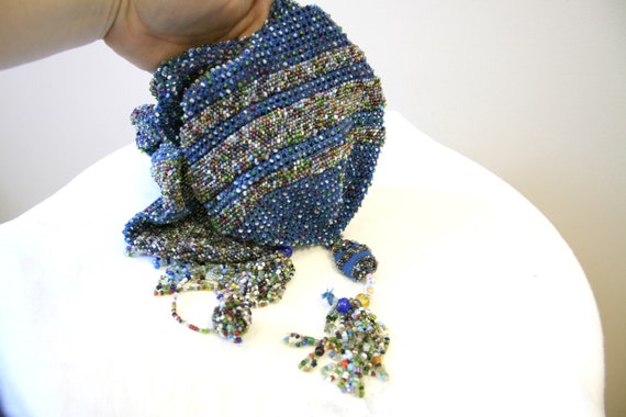 Antique Oversized Beaded Miser's Purse - image 5